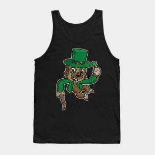 Sloth Irish Leprechaun Lucky St Patricks Day Tank Top